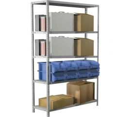 Металлический стеллаж BRABIX MS KD-200/60-5 2000х1000х600 мм, 5 полок, сборная стойка 291121 