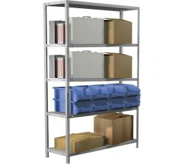 Металлический стеллаж BRABIX MS KD-200/50-5 2000х1000х500 мм, 5 полок, сборная стойка 291120 