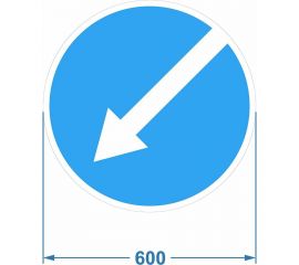 Дорожный знак 4.2.2 "Объезд препятствия слева" PALITRA TECHNOLOGY 120006-4-2-2-I 