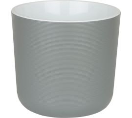 Пластиковый горшок с вкладкой liveingreen Лион серый муссон, диам. 21 см, высота 19.5 см, 5.6 л ЛИ21-70 