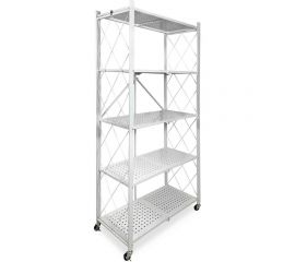 Металлический стеллаж ГЕЛЕОС Атлант-5, 5 полок, складной, размер 730x400x1590 мм, белый АСТ-52 