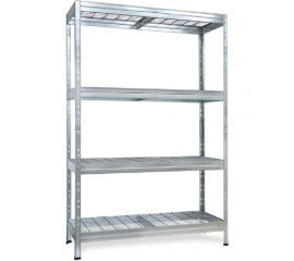 Металлический стеллаж AR SHELVING Rivet Wire 180x120x45 см, 4 полки из стальной сварной сетки TRM18404K/07-37ZCI0 