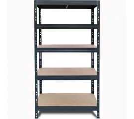 Металлический стеллаж AR SHELVING Rivet Stabil M 180x90x40 см, цвет серый, 5 полок ХДФ TR18C500KHECD8TCI0 