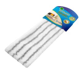 Насадка для плоской швабры InLoran микрофибра 44х13.5х1.5 см серый, арт. BN-509GR 