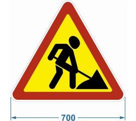 Дорожный знак 1.25 "Дорожные работы" PALITRA TECHNOLOGY 120005-1-25-I 