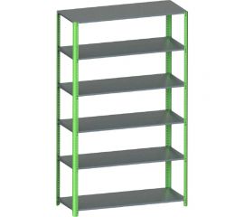 Стеллаж ООО Металекс Metalex AIR 2200x800x400 6 полок SMAVI228040 