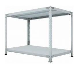 Стеллаж ООО ФУРАМА СТФЛ 1000х1000х400 мм, 2 полки, серый СТФЛ101040-2 