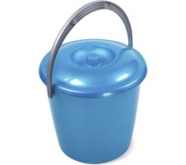 Ведро Martika Соло 7 л, с крышкой, перламутровое бирюзовое С632КБИР 