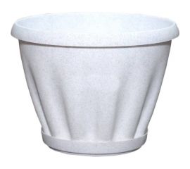 Горшок с поддоном Материя Пластика Знатный мрамор, диам. 180 мм, 2 л 042757 