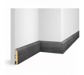 Плинтус COSCA DECOR WP07 экошпон, ясень дымчатый, 80x16x2400 мм, МДФ СПБ103734 