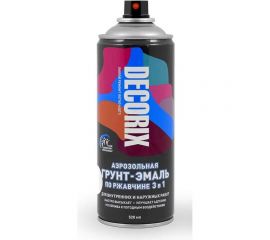 Аэрозольная грунт-эмаль Decorix (по ржавчине 3 в 1; белый; матовый; 520 мл) 0106-24 DX 