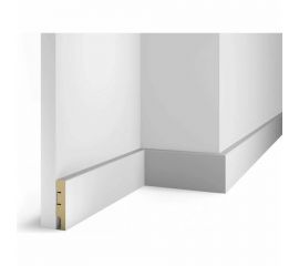 Плинтус COSCA DECOR AP74 под покраску, белый, 75x16x2400 мм, МДФ, с пазом СПБ098262 
