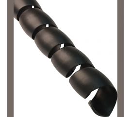 Спиральная пластиковая защита SG PARLMU -32-C11, полипропилен, размер 32, выпуклая поверхность, цвет черный, длина 1 м PR0600700 