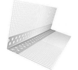 Профиль GAVIAL УГОЛ ПВХ с сеткой, 10х10 см, 2,5 м 00001838 