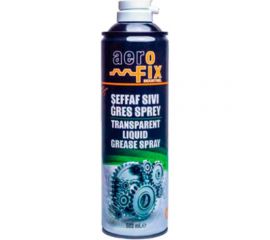 Прозрачный жидкий смазочный спрей AEROFIX смазка защитная бесцветная, для нагруженных узлов, пар трения, при ограниченном доступе к поверхности 500 мл 8681863081645 