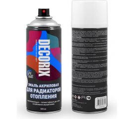 Аэрозольная эмаль для радиаторов Decorix (до +125С; акриловая; белый; глянцевый; 520 мл) 0105-21 DX 