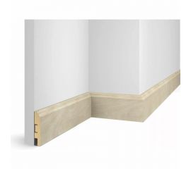 Плинтус COSCA DECOR WP07 экошпон, ясень Кристалл, 80x16x2400 мм, МДФ СПБ103666 