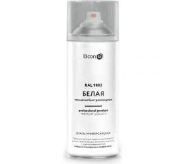Универсальная акриловая эмаль Elcon ral 9003 белая, быстросохнущая, глянцевая, аэрозоль 520 мл 00-00462806 