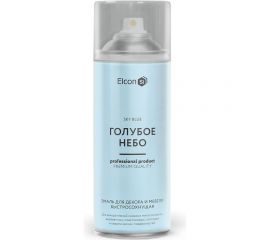 Аэрозольная краска Elcon для мебели, для декора, для металла, для пластика, для керамики, для стекла, для гипса, быстросохнущая, акриловая, голубое небо, аэрозоль, 520 мл 00-00462448 