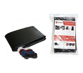 Оплетка на руль PSV FASTEN PLUS 4 нитки, черный, M, перфорированная экокожа, с поролоном, со шнуровкой 131929 