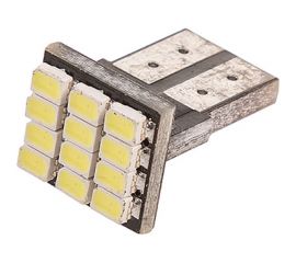 Автолампа диод SKYWAY T10, 12V, 12 SMD, блистер без цоколя, 1-контакт, белая, комплект 2 шт., габариты, номер S08201335 