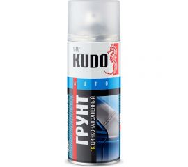 Грунт аэрозоль KUDO 1К цинконаполненный серый 520 мл 2301 11597415 