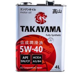 Моторное масло Takayama синтетическое, SAE 5W40, API SN/CF, 4 л 605045 