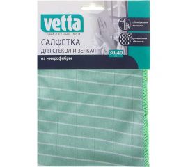 Салфетка из микрофибры для стекол и зеркал VETTA с бамбуковым волокном, 30x40см, 300г/кв.м 448-230 