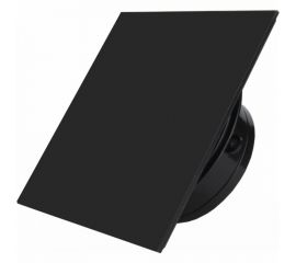 Вытяжной бесшумный вентилятор для ванной MMOTORS JSC ММР 100 стекло черный матовый, тонкий 0818 