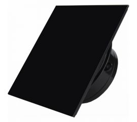 Вытяжной бесшумный вентилятор для ванной MMOTORS JSC ММР 100 стекло черный глянец, тонкий 0788 