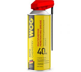Многоцелевая универсальная проникающая смазка WOG WG-40 (WD40) с профессиональным распылителем 2 в 1, 520 WGC0302 