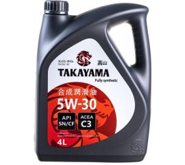 Моторное масло Takayama SAE 5W30, API SN/CF, C3, 4 л 605523 
