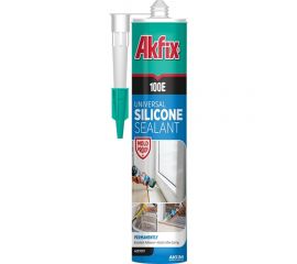 Универсальный силиконовый герметик Akfix 100E, бежевый, 280 мл SA045 