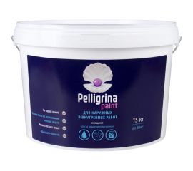 Акриловая краска PELLIGRINA PAINT для наружных и внутренних работ, моющаяся, белоснежная, 15 кг 231214 