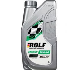 Моторное полусинтетическое масло Rolf Energy SAE 10W-40, API SL/CF, 1л пластик 322424 