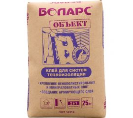 Клей для теплоизоляции БОЛАРС серия Объект 25 кг 00000031057 