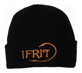 Шапка с отворотом Ifrit Ran двойная вязка, акрил, черная Ш-470 