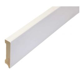 Плинтус РУССКИЙ ПРОФИЛЬ деревянный, 80х16х2400 мм, Белый снег 4680427069291 