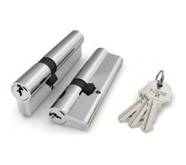Цилиндровый механизм Fuaro 100 CA 90 mm /30+10+50/ CP хром 3 кл. 25857 