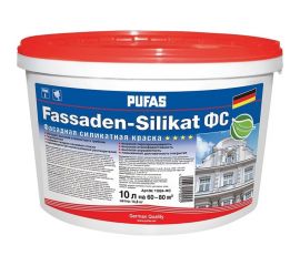 Фасадная силикатная краска Пуфас FASSADEN-SILIKAT основа D немороз.10л 14,7кг ФС тов-163653 