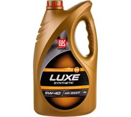 Моторное масло Лукойл ЛЮКС синтетическое SAE 5W-40, API SN/CF, 4 л 207465 