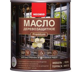Масло NEOMID деревозащитное Premium 2 л Серый жемчуг Н-маслоPrem-2/сер 