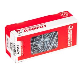 Универсальные саморезы Стройбат пкр. 4,0x45 белый цинк 200 шт 305090 
