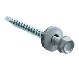 Кровельные саморезы с буром Стройбат 4,8x28 св.серые 300 шт. 287240 