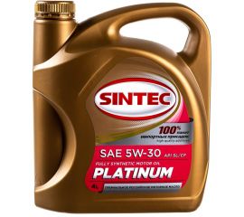 Моторное масло Sintec 5W-30 Platinum SL/CF, 4 л, синтетическое 