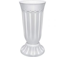 Вазон Эльфпласт Флавия 5 л, белый, высота 42 см, диаметр 19.7 см 038720 