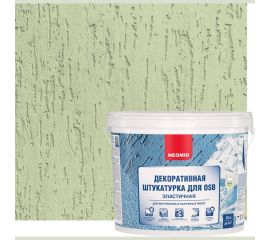 Штукатурка декоративная эластичная для плит OSB ""Короед"" (16 кг; светло-зелёный) Neomid Н-Короед-16/све 