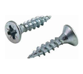 Универсальный саморез КВАДРА 3x10 белый, потайная голова, цинк, уп. 30 шт. 303010308120 