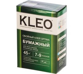 Обойный клей для любых бумажных обоев KLEO сыпучий 011 OPTIMA 7-9P 