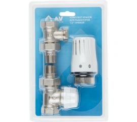 Комплект кранов для радиаторов AV Engineering 1/2 прямой AVE144212 